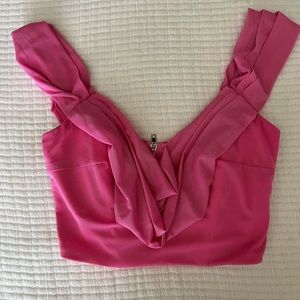Hello Molly hot pink crop top. Size AUS 6. Fits a U.S. 2.